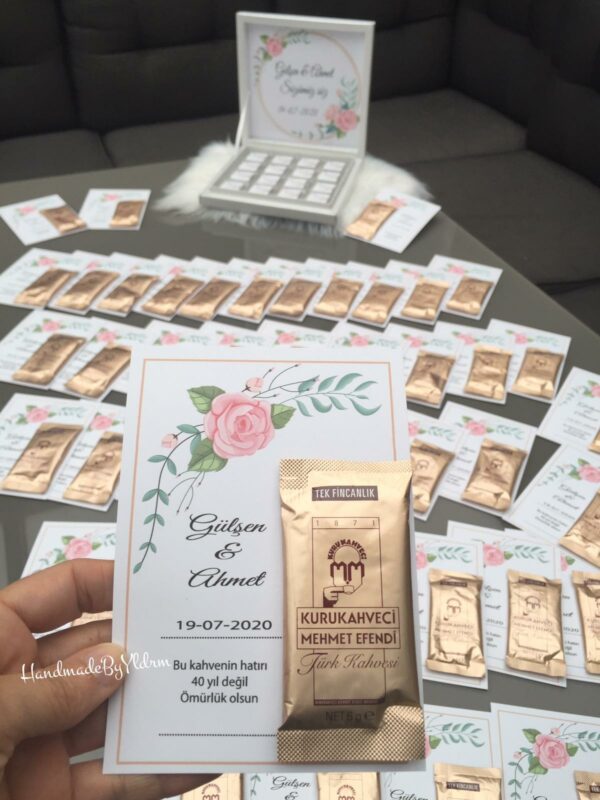 Tafel kaart met turkse koffie