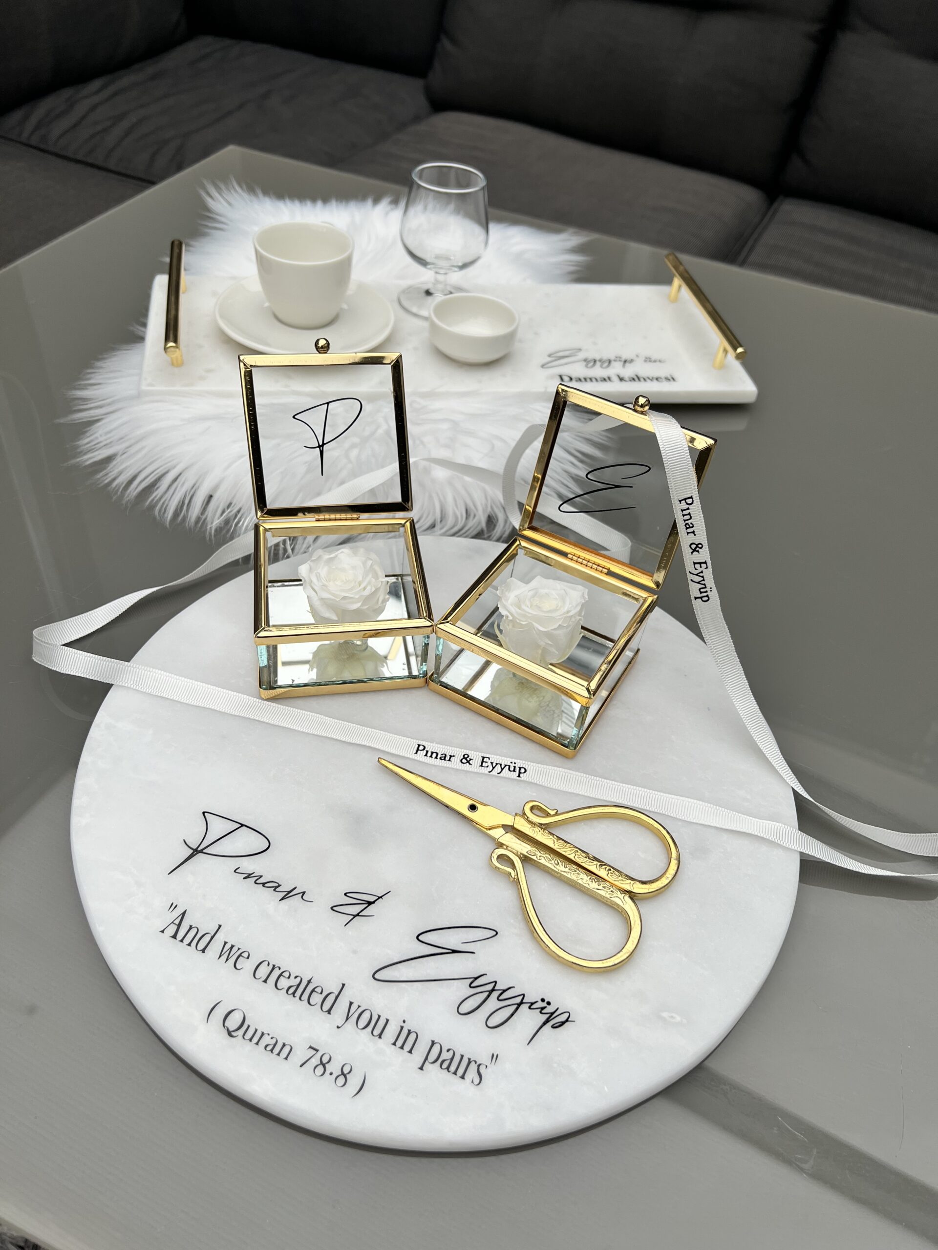marmer ringplateu set