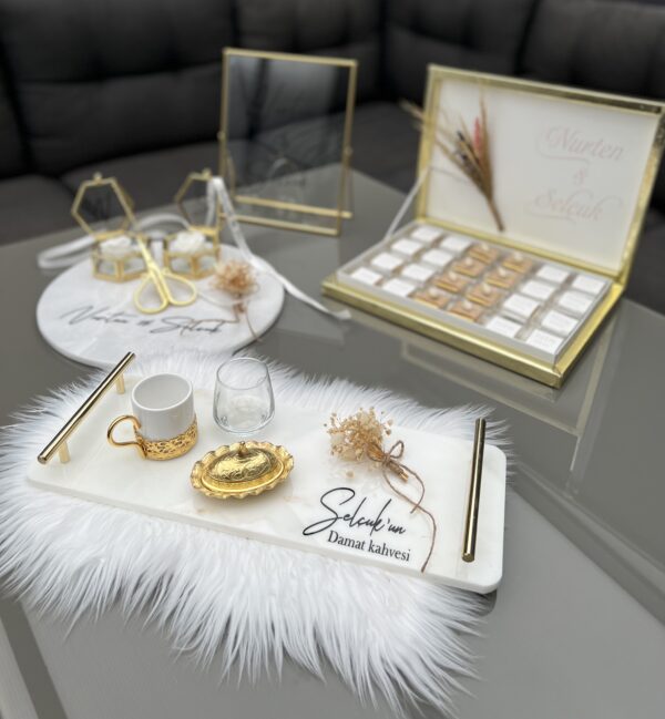 Luxe groom dienblad met handvaten - Afbeelding 3