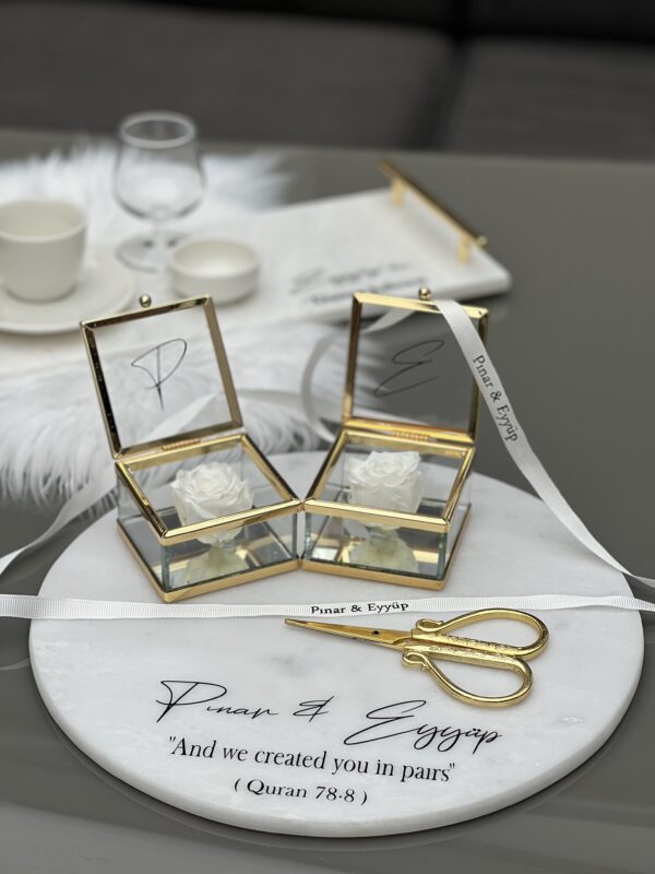 marmer ringplateu set - Afbeelding 2
